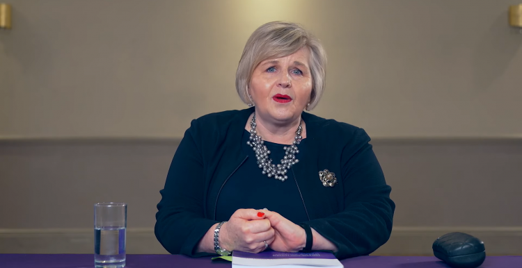 Donna Ockenden, independent healthcare reviewer, sat at her desk 