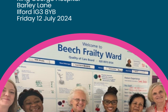 The cover to an enter and view report at Beech frailty unit, king george hospital